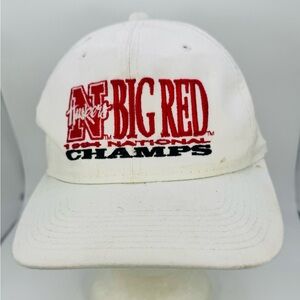NE Huskers National Champs Big Red  1994 The Game Snapback Hat Cap STAINS READ!